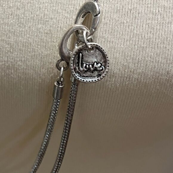 Premier Designs Silver Necklace with Charms #PDNK1 - Picture 5 of 8